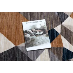 Covor TINE 75419A Mozaic - covor elegant gri și galben pentru decorul casei