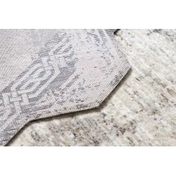 Covor cu formă neregulată, gri și bleumarin, stil modern, covoare clasice