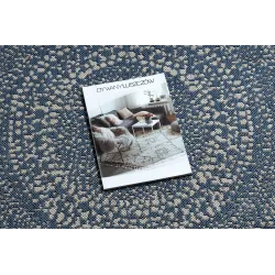 Covor cerc de sfoară sisal FLAT 120 cm albastru