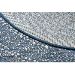 Covor cerc de sfoară sisal FLAT 120 cm albastru