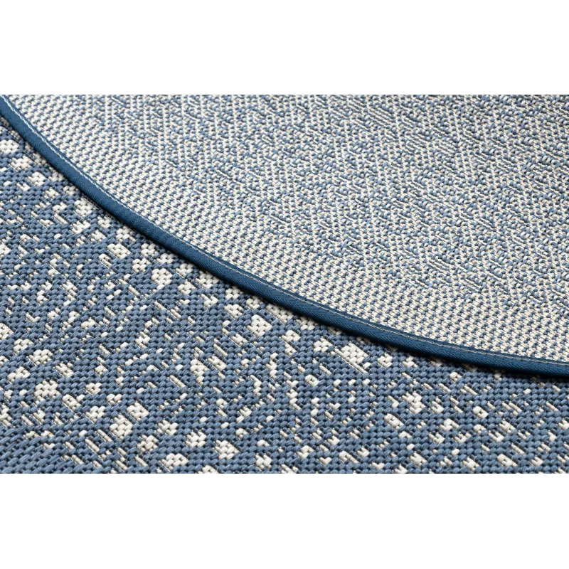 Covor cerc de sfoară sisal FLAT 120 cm albastru