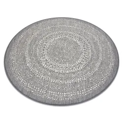 Covor rotund SZNURKOWY SIZAL FLAT 48834637 Puncte, gri