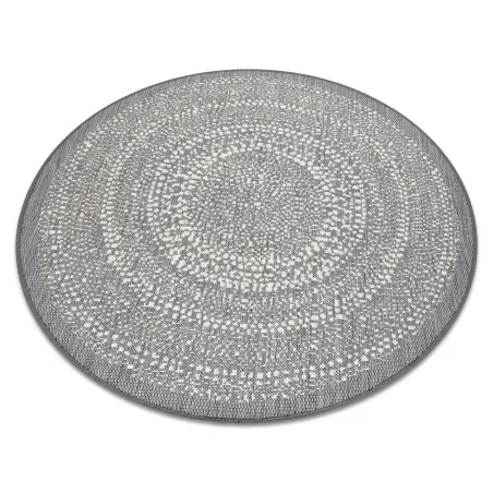 Covor rotund din spagă sisal FLAT 120cm gri