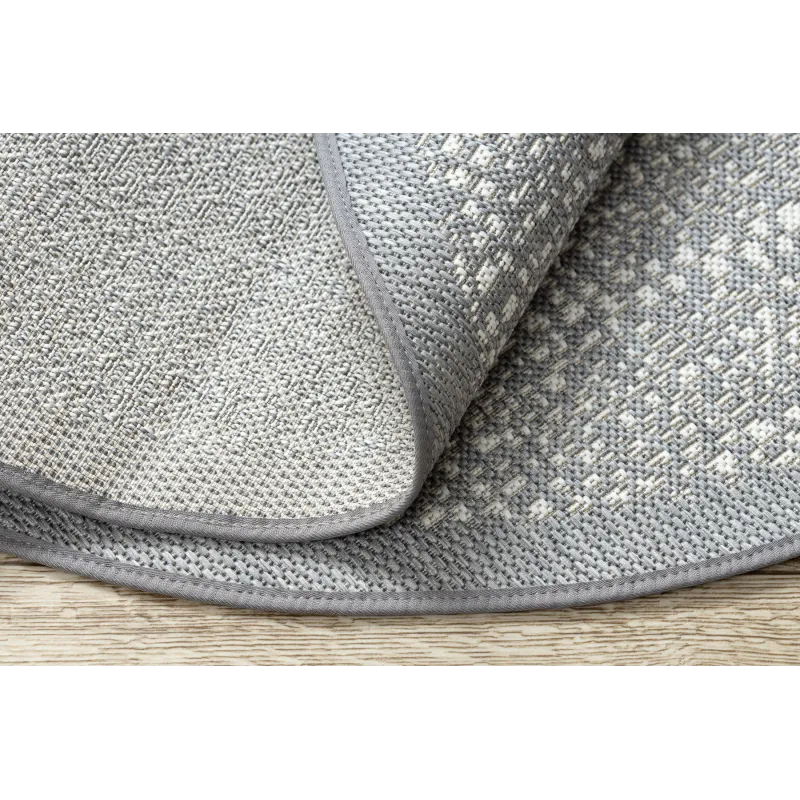 Covor rotund din spagă sisal FLAT 120cm gri