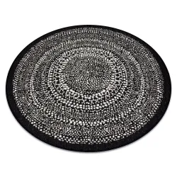Covor rotund SZNURKOWY SIZAL FLAT 48834690 Puncte, negru