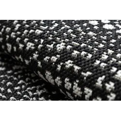 Covor rotund din sfoară sisal FLAT 120cm negru