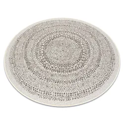 Covor rotund din sfoară sisal FLAT 120cm crem