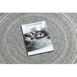 Covor rotund din sisal gri, stil boho, perfect pentru interioare moderne