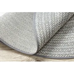 Covor din sisal gri, împletit, ideal pentru dormitor sau living