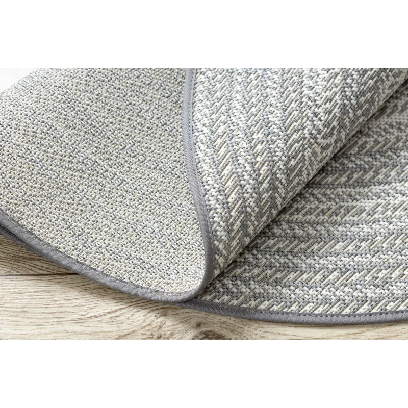Covor din sisal gri, împletit, ideal pentru dormitor sau living