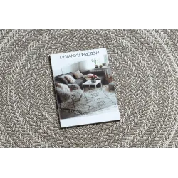 Covor rotund din sisal bej, perfect pentru interior modern