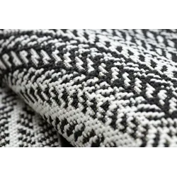 Covor pentru camera copiilor, din sisal negru, stil boho, ușor de curățat