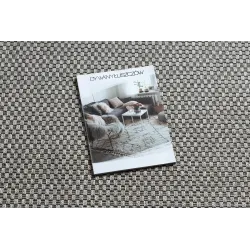 Covor din sisal bej cu design boho, ideal pentru decorare interioară