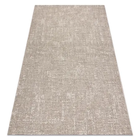 Covor din iută bej vintage în stil boho, ideal pentru orice interior