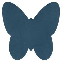 Covor SHAPE 3150 Fluture Shaggy - albastru pluș, antiderapant, spălabil