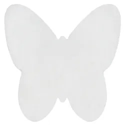 Covor SHAPE 3150 Fluture Shaggy - fildeș pluș, antiderapant, spălabil