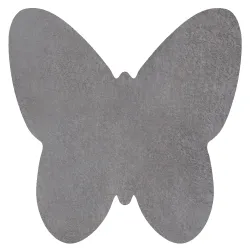 Covor SHAPE 3150 Fluture Shaggy - gri pluș, antiderapant, spălabil