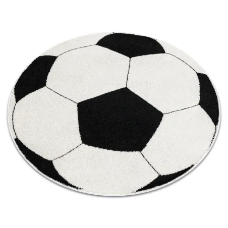 Covor rotund SILVER BALL, design modern în alb și negru, ideal pentru decorare
