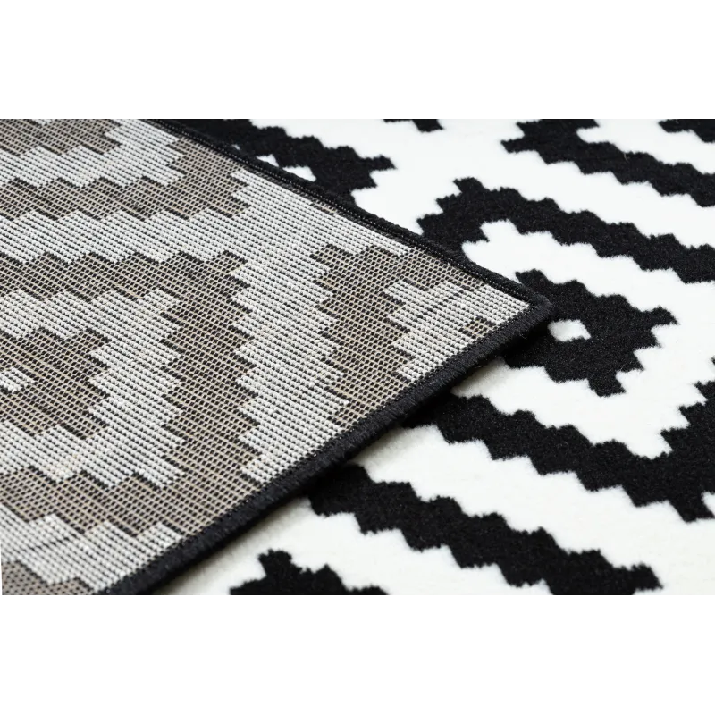 Covor Morad RUTA Geometric Negru Crem