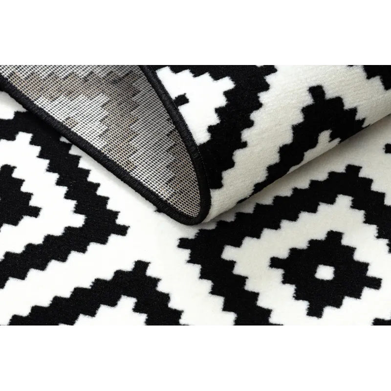 Covor Morad RUTA Geometric Negru Crem