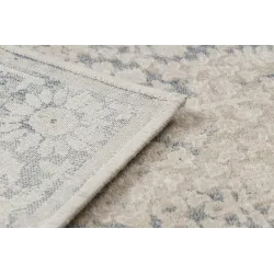 Covor Lână NAIN Cadru Ornament Bej Bleumarin