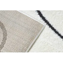Covor de grădină crem și negru, design modern pentru spații exterioare