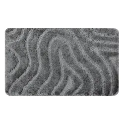 Covor baie SUPREME WAVES valuri, antiderapant, moale - gri