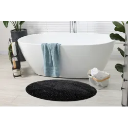 Covor baie SYNERGY glamour rotund negru