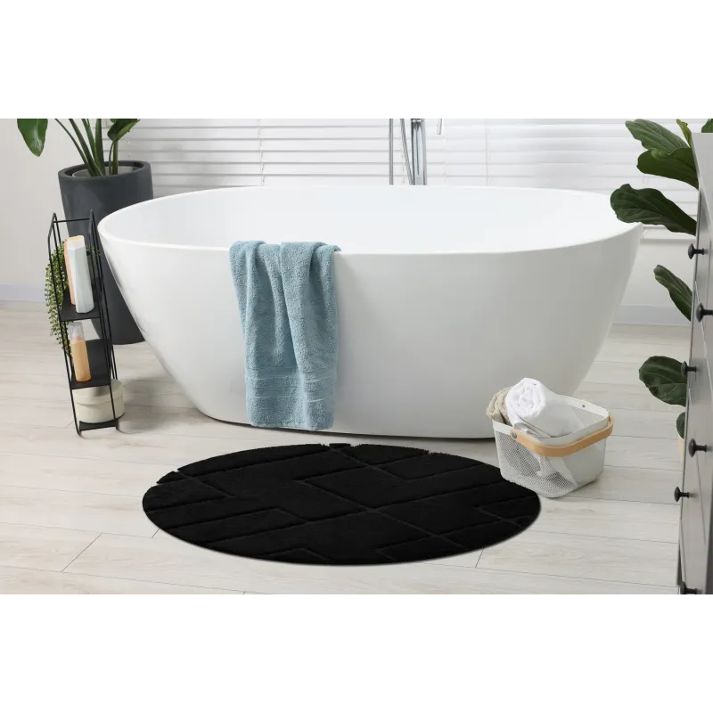 Covor Baie SUPREME LINES Rotund Negru