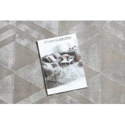 Tapis PEARL 51323C bej cu un stil geometric, finisaj exclusiv