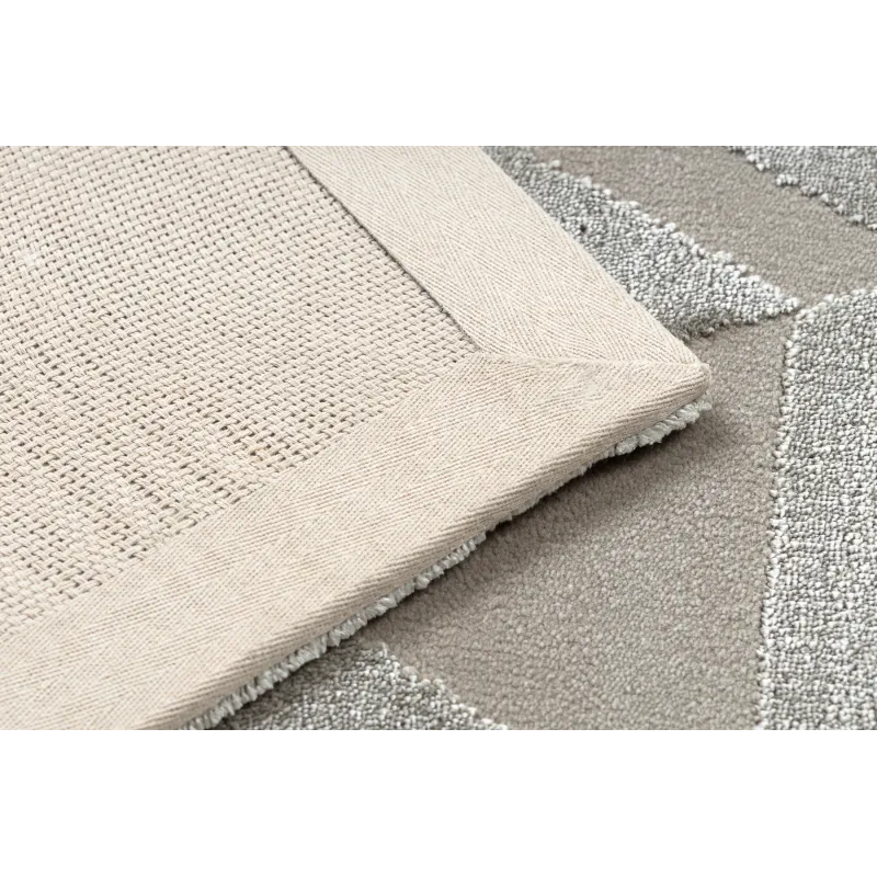Covor PEARL 51323C bej, design structural, ideal pentru interioare elegante