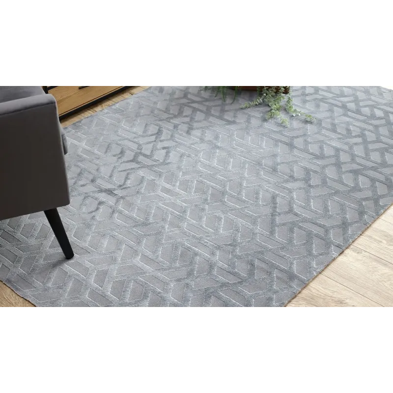 Culoare gri, covor PEARL 51320D, potrivit pentru decorul modern