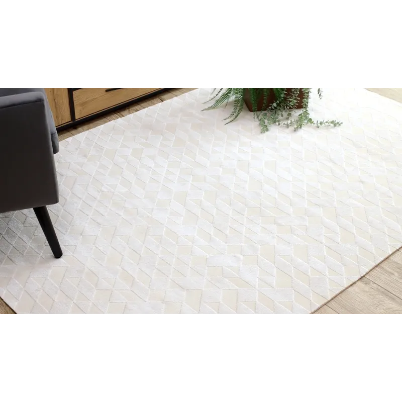 Covor PEARL 51321A crem cu un model geometric modern