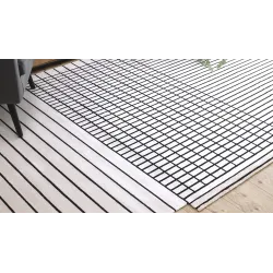 Covor PEARL în nuanțe de crem și negru, perfect pentru interioare moderne