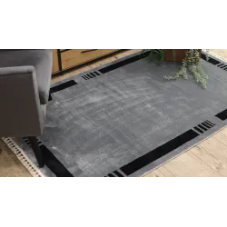 Culoare gri a covorului AMOUR, ideal pentru decor modern