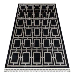AMOUR 53078B Covor negru geometric