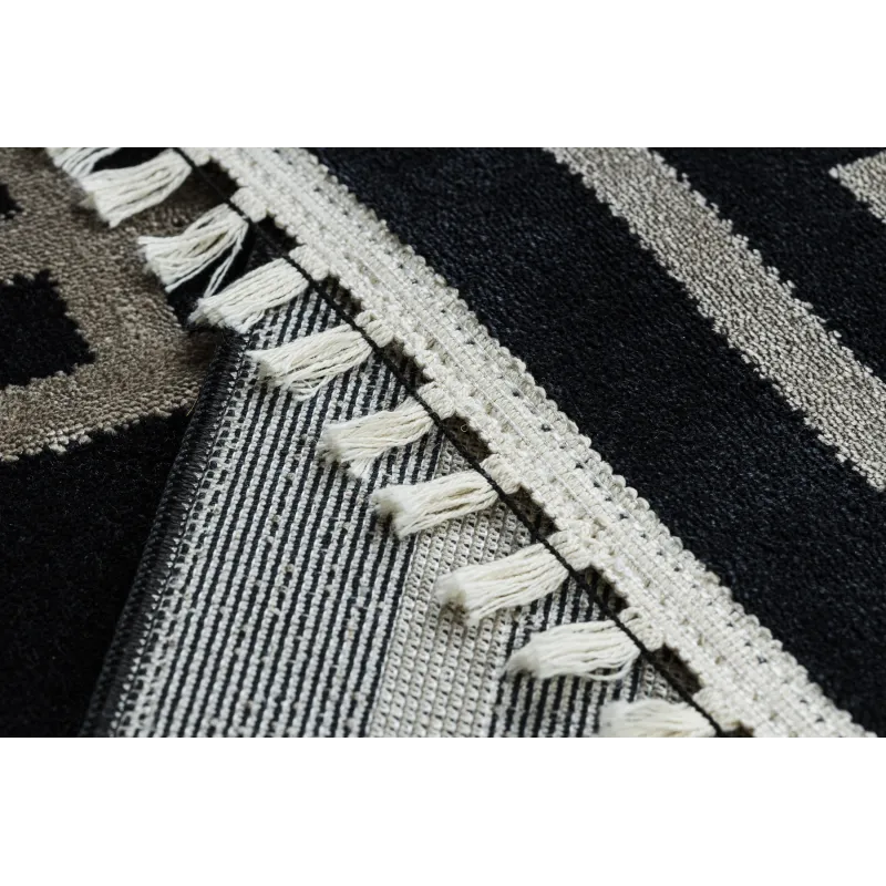 Covor negru AMOUR 53078B ideal pentru grădină sau terasă moderne