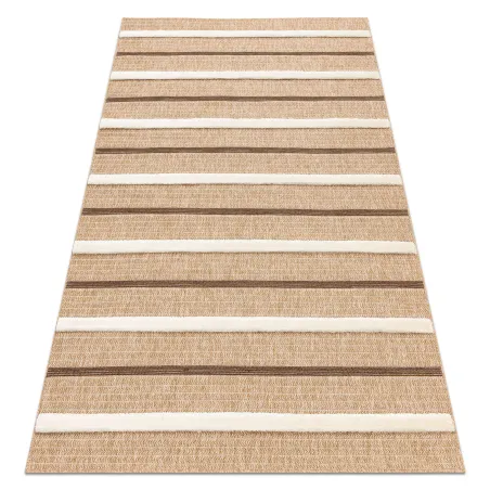 Covor din sisal bej și crem, ideal pentru decorarea livingului