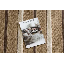 Covor elegant cu linii bej, ideal pentru interioare moderne