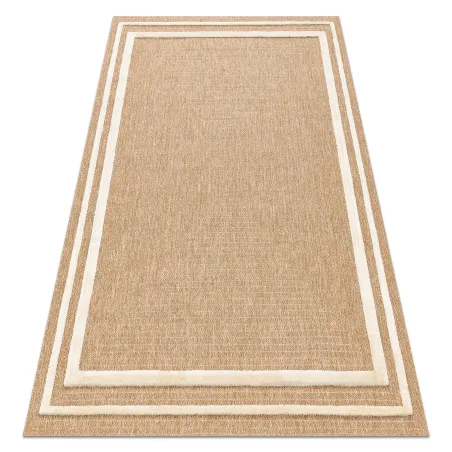 Covor din sisal bej cu design texturat pentru spații moderne