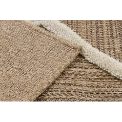 Covor din sisal cu textură rombică, bej színben