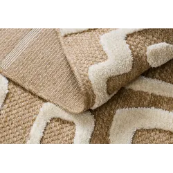 Covor pentru living, bej, din sisal, perfect pentru utilizare zilnică
