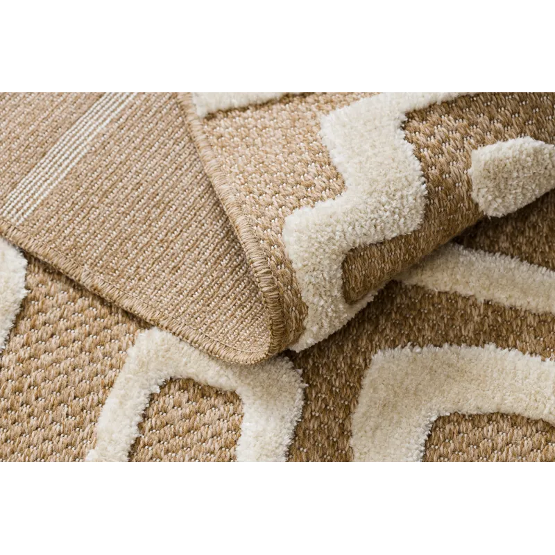 Covor pentru living, bej, din sisal, perfect pentru utilizare zilnică