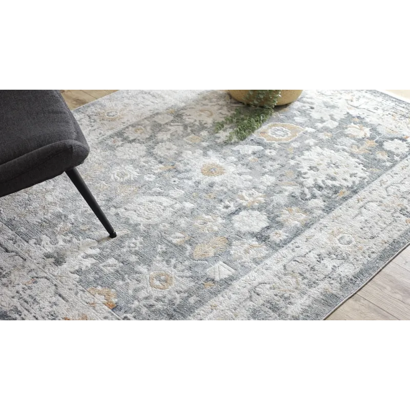 Covoare gri și alb cu modele, ideal pentru living