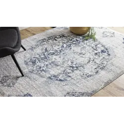 Covor albastru DISTIN 0820A cu design vintage ornamental