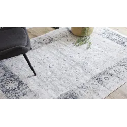 Covor DISTIN 0843A în nuanțe de albastru închis și albastru, design modern