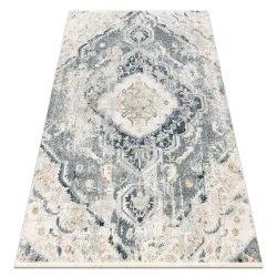 Covor DISTIN 0816A albastru, verde deschis, alb - modern ornament, covor clasic