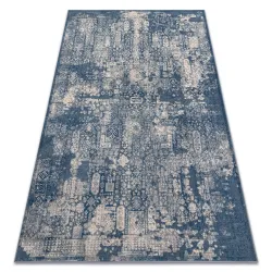 Covor lână NAIN Ornament vintage 7591/51644 bleumarin / bej