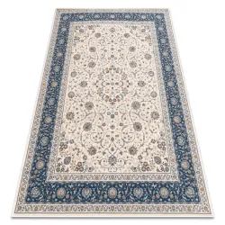 Covor din lână NAIN Ornament, cadru 7179/51613 bej / albastru