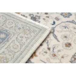 Covor Lână NAIN Ornament Cadru Bej/Albastru